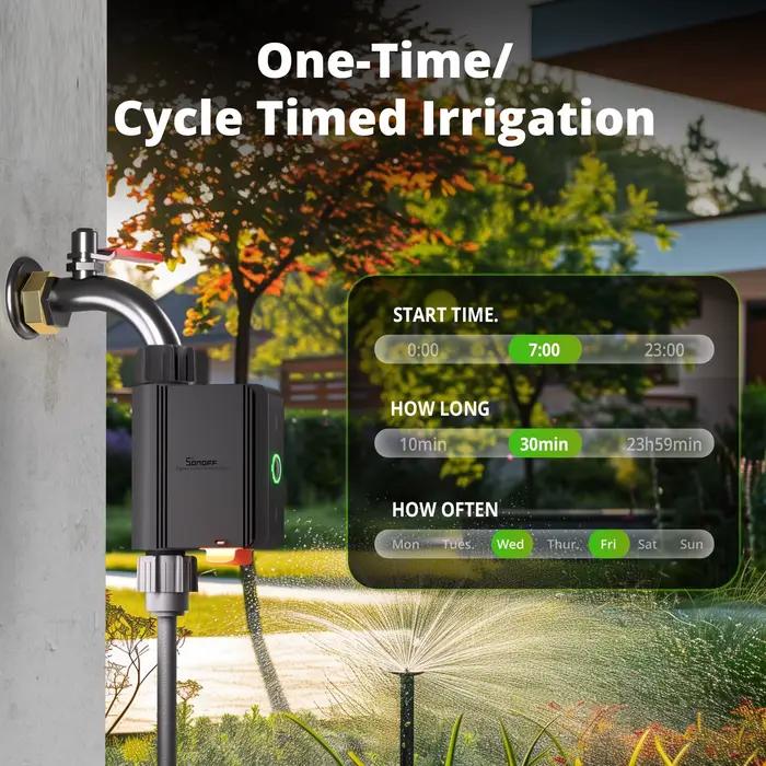 SONOFF SWV vanne d'eau Zigbee robinet contrôleur d'irrigation intelligent système minuterie App commande vocale Via Alexa Google ZHA Ewelink