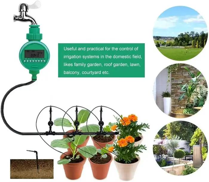 Minuterie électronique d'arrosage de jardin avec écran LCD