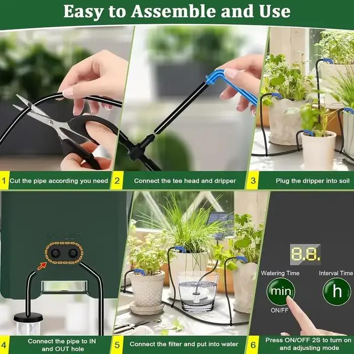 Système d'irrigation goutte-à-goutte automatique à énergie solaire