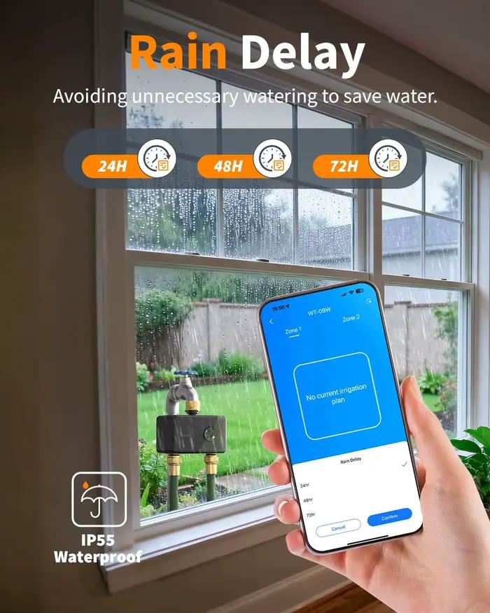 Programmateur d'arrosage WiFi Diivoo Garden 2 Zones