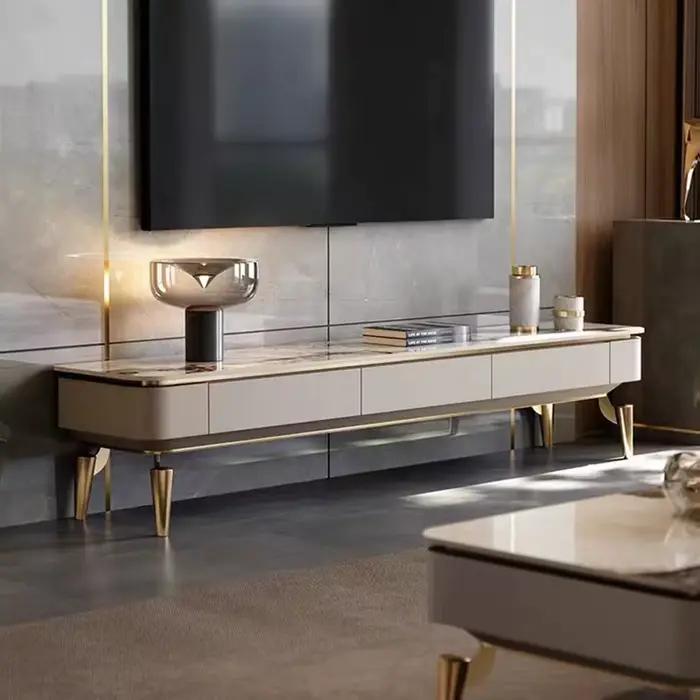 Meubles de télévision italiens modernes Design tiroirs Style Table de télévision Premium luxe à la mode élégant Muebles Para Hogar meubles de salon