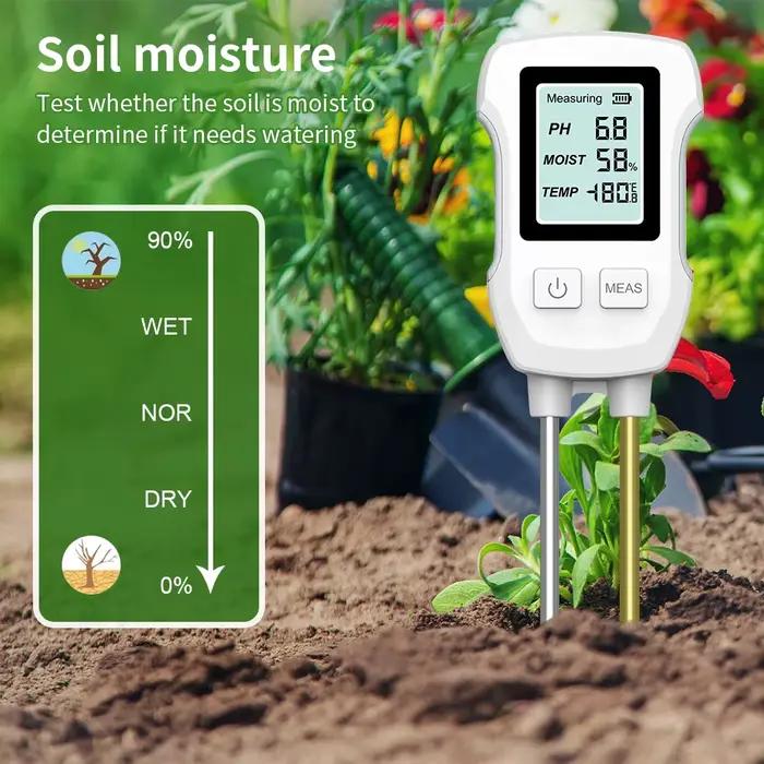 Testeur de sol 3 en 1, Test de température ambiante et d'humidité