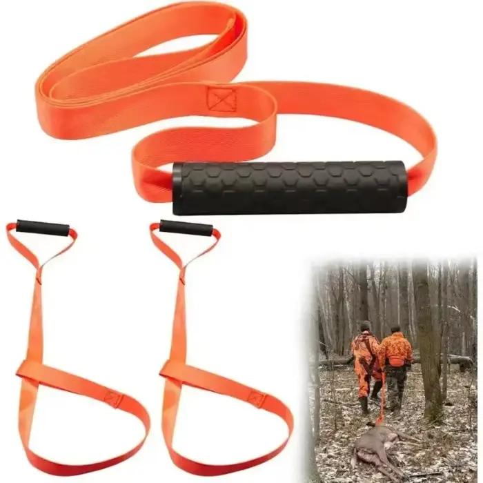 Harnais de traînage pour cerfs 2025, ceinture de chasse durable avec poignée, tireur portable, corde de traction, bande multifonctionnelle pour l'extérieur et la ferme