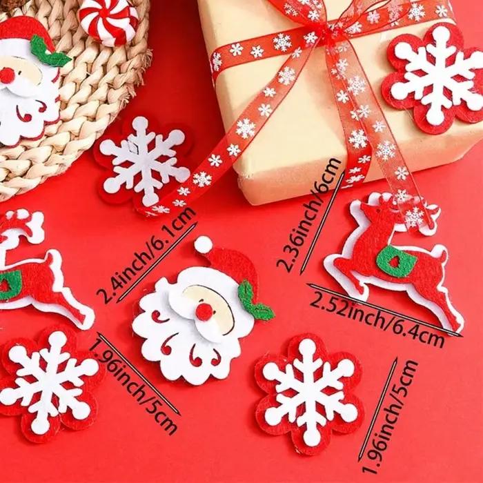 E8BD Pack 10 décorations Noël perçues