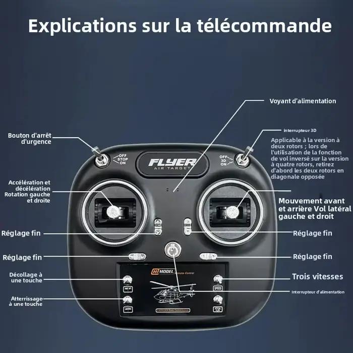 JJRC 6CH RC hélicoptère U9901 UH-60L 6 axes Aileron-free Design Fighter Jet avec moteur sans brosse altitude maintenir flux optique une clé décollage 3D rouleau avionToy pour enfants et adultes cadeau