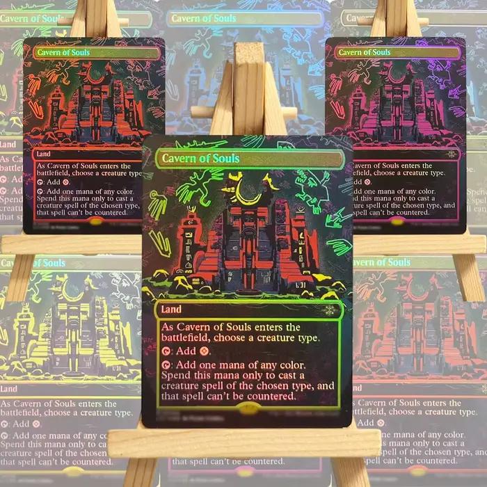 Cartes Magiques LCI TCG Proxy DIY Anglais Cavern of Souls 345 410a 410b 410c 410d 410e 410f Collection de Cartes de Jeu Jouet