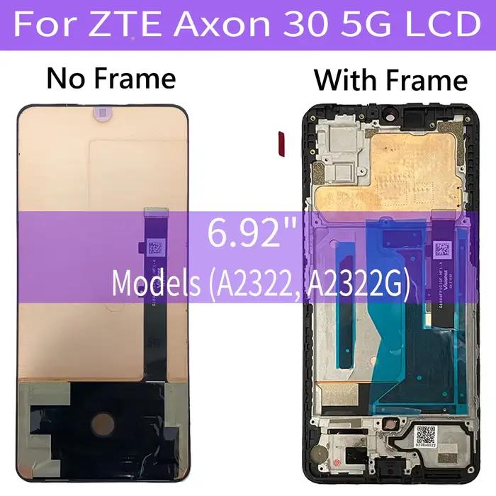Écran tactile LCD AMOLED Original de 6.92 pouces pour ZTE Axon 30 5G, ensemble numériseur pour Axon30 5G A2322 A2322G, avec cadre