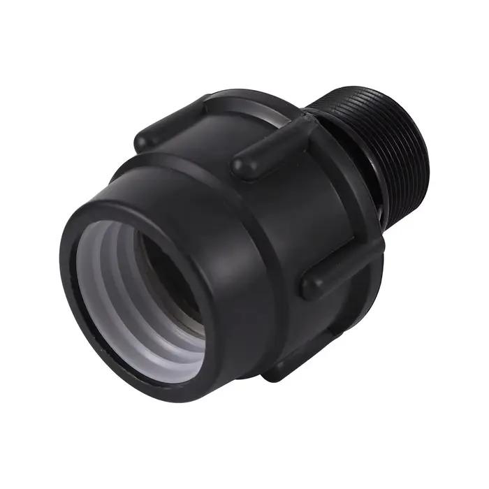 Connecteur de réduction droit noir pour tuyau en PE, raccord de tube, adaptateur d'irrigation à filetage femelle et mâle, 20mm, 25mm, 32mm, 40mm, 50mm, 1/2mm, 3/4mm, 1 po, 1.2 po, 1.5 po