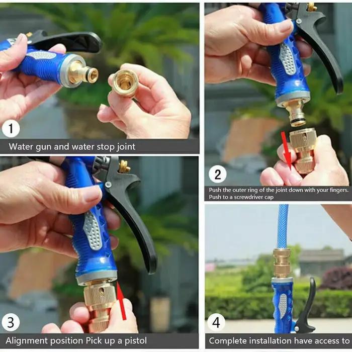 Adapteur de tuyau recouvert de laiton connecteur pivotant connexion rapide jardin irrigation lavage voiture occasions spéciales
