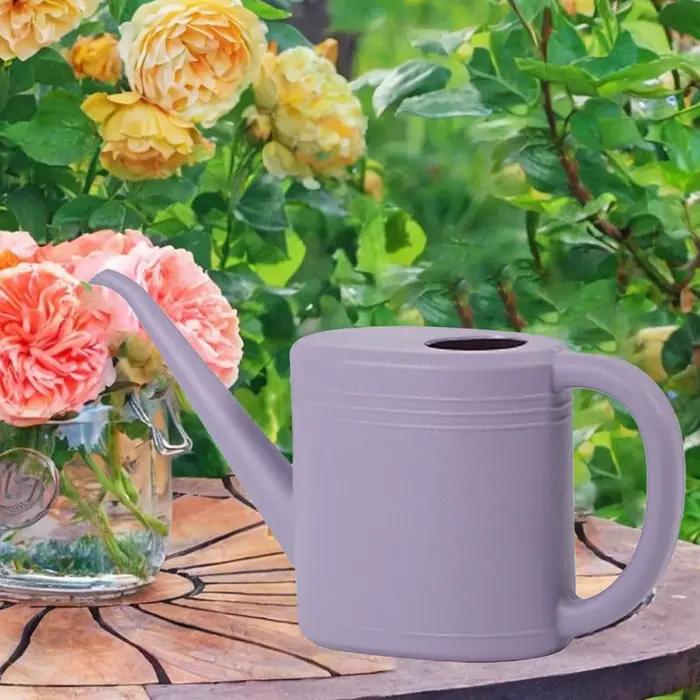 Arrosoir pour plantes en plastique de 1 litre, arrosoir ergonomique pour jardinage intérieur et extérieur, outil d'arrosage transparent et portable pour balcon et patio