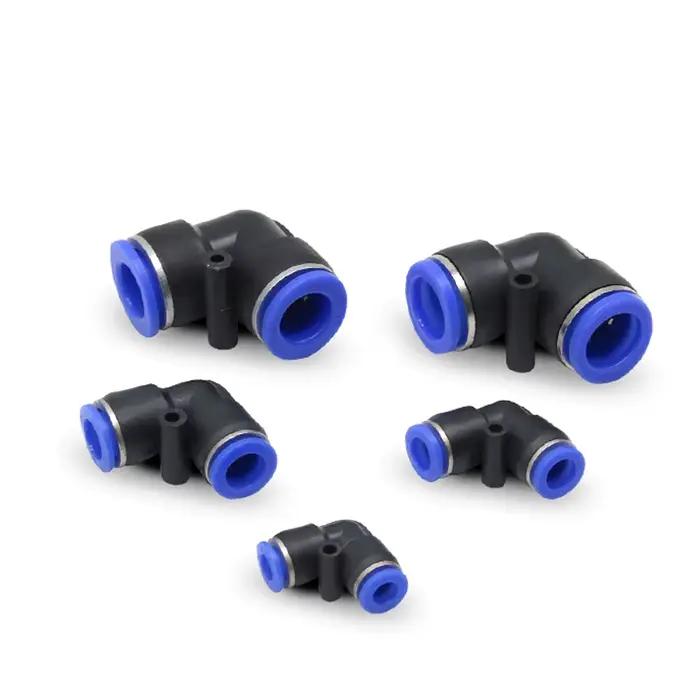 Raccords pneumatiques, connecteurs de tuyaux, raccords rapides pour air et eau, raccords à enfoncer en plastique pour tuyaux de 4 mm, 6 mm, 8 mm, 10 mm, 12 mm, PV, PE, PU, PY