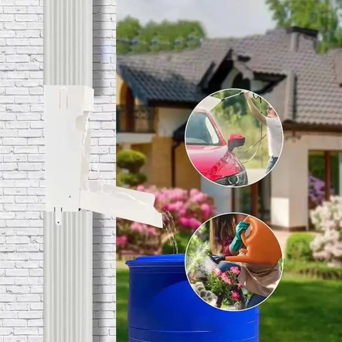 Système de récupération d'eau de pluie écologique avec déviateur et passoire en métal