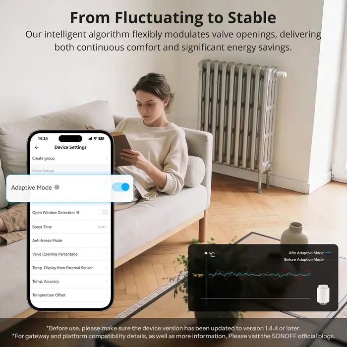 SONOFF TRVZB vanne de radiateur thermostatique intelligente TRV Zigbee Thermostat actionneur température chauffage contrôle prise en charge Alexa ZHA 2mqtt