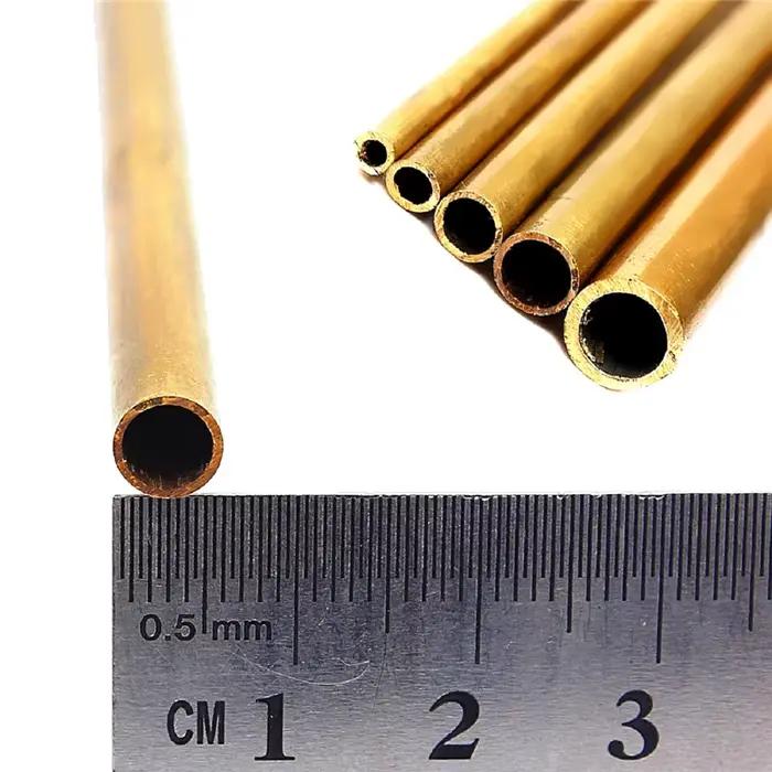 Diamètre du Tube en laiton 2/3/4/5/6/7/8/9/10/11/12/13/14/15mm longueur 300mm 0.5mm tube rond tige en laiton outil de coupe de modélisation
