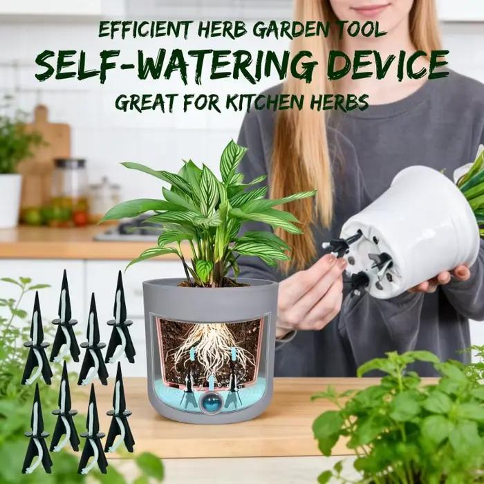 10 jeux de colonnes d'arrosage automatique adaptées aux plantes intérieures/extérieures – poteaux d'irrigation à dégagement lent réglables
