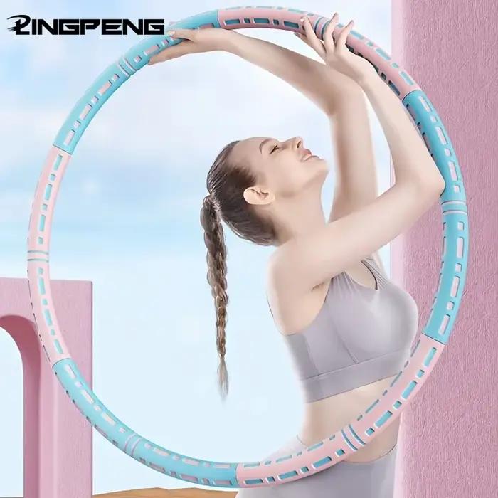 Cerceau lesté pour la perte de poids, boucle de fitness, cercle de yoga, exercice de taille, cerceau de sport amincissant, massage de musculation, forme de gymnastique, taille fine