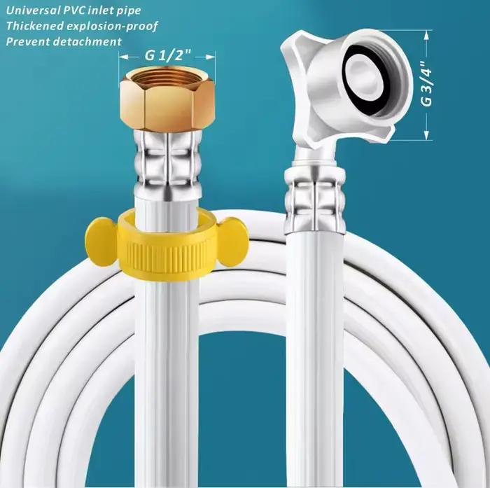 Nouveau 80-500 cm G1/2-G3/4 pouces PVC plomberie antidéflagrant Flexible tressé tuyau robinet