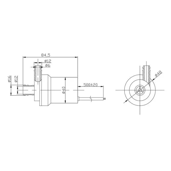 Pompe à eau Submersible sans balais 12V/24V DC