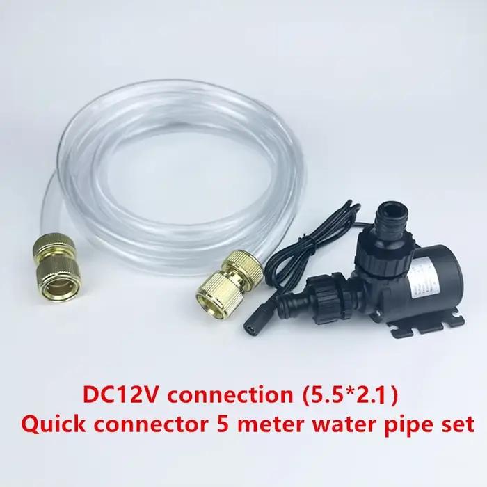 Pompe à eau Submersible 12V 800L/H 5m DC24V pompes à eau solaires avec connecteur rapide de tuyau d'eau pour Aquarium de fontaine de camping-car de tourisme