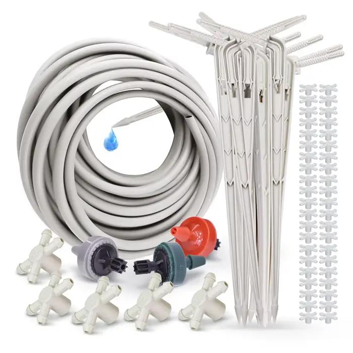 Kit d'irrigation goutte-à-goutte compte-gouttes compensant 20M 2/4/8L