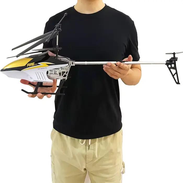 Hélicoptère Rc avec télécommande, grand avion Extra Durable, jouet pour enfants, modèle de Drone d'extérieur 3,5 canaux 80cm, grand hélicoptère