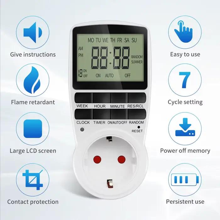 Minuterie numérique interrupteur ue Programmable prise de synchronisation électronique US UK FR AU