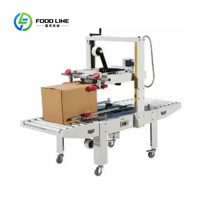 Machine de scellage automatique de boîtes en carton personnalisée, scelleuse d'emballage efficace pour l'emballage quotidien des aliments et des produits industriels
