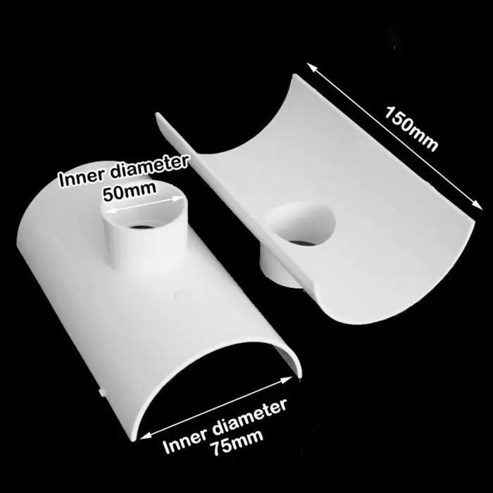 Nouveau Patch de Réparation pour Tuyau PVC Blanc 50 75 110 Raccord en T Ouvert Adaptateur