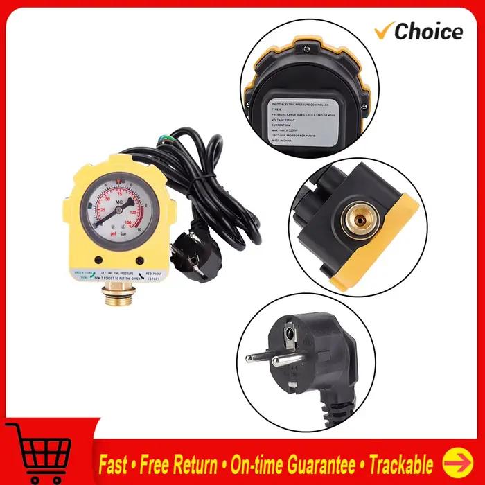 10 bars pressostat 220 V 10 unité de contrôleur de pression interrupteur électronique pour pompe à eau (prise ue)