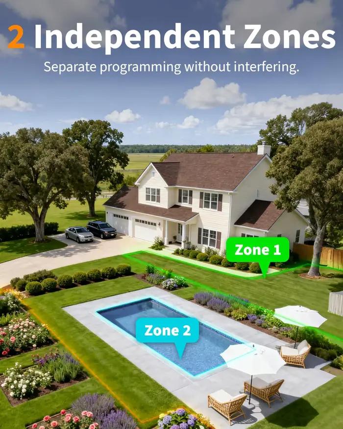 Programmateur d'arrosage WiFi Diivoo Garden 2 Zones