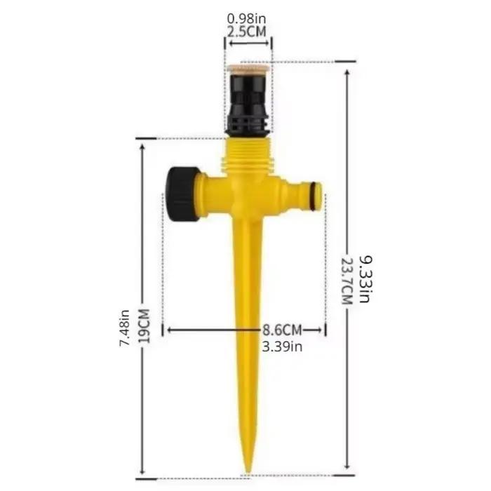 3 pièces 360 ° Arroseur de pelouse automatique rotatif avec buse réglable