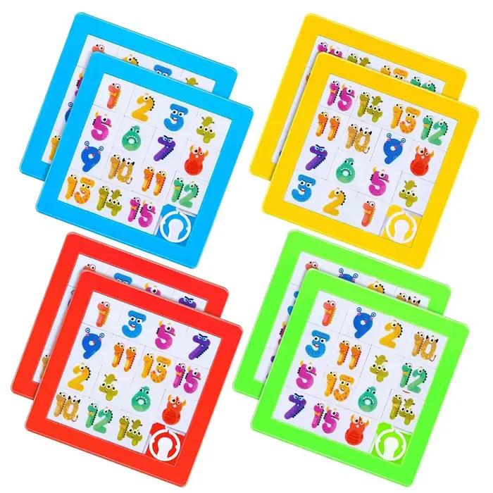 Dessin animé Alphabet lettres numéro toboggan Puzzle casse-tête fête faveur jouets éducatif apprentissage garçons filles enfants esprit défi