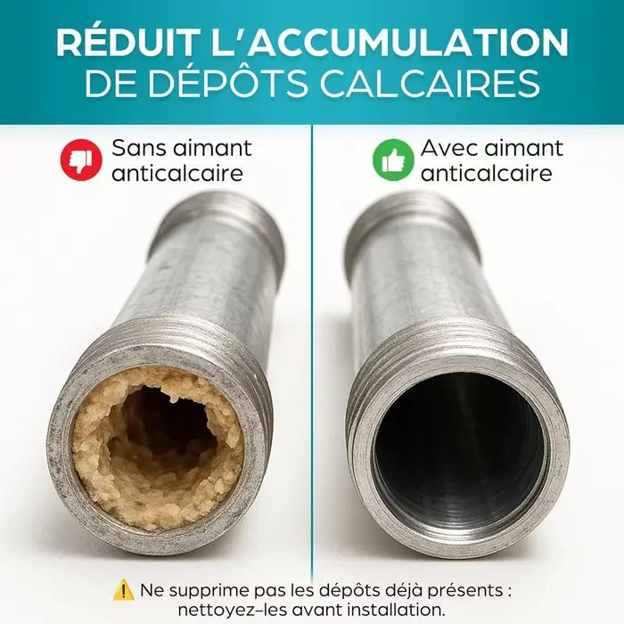 Aimant anti-calcaire magnétique puissant pour canalisations et robinets