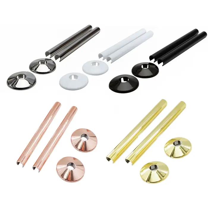 Paquet de 2 couvercles de tuyaux de radiateur avec colliers