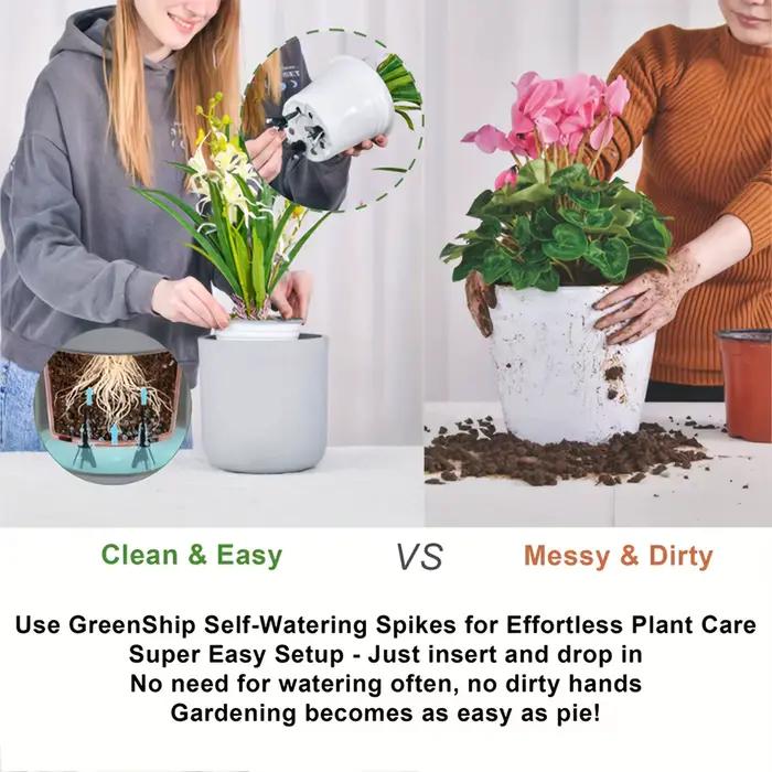 10 jeux de colonnes d'arrosage automatique adaptées aux plantes intérieures/extérieures – poteaux d'irrigation à dégagement lent réglables
