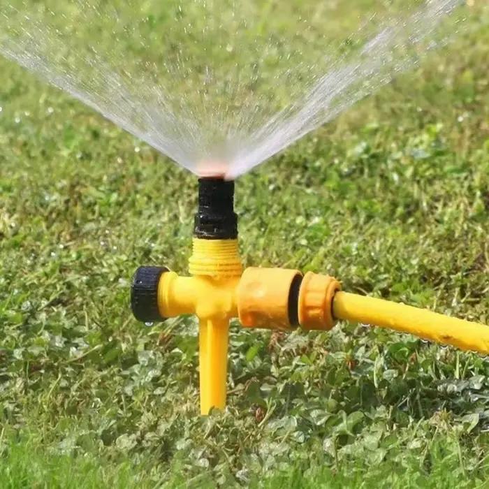 3 pièces 360 ° Arroseur de pelouse automatique rotatif avec buse réglable