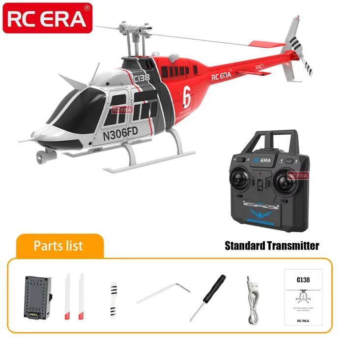 RC ERA C138 BELL 206 Jet Ranger 6 axes gyroscope stabilisé maintien d'altitude 4ch RC hélicoptère avion passe-temps pour adultes-RTF