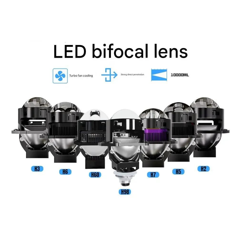 Lumières LED pour voiture, mise à niveau 2025, 3.0 pouces, 150W, lentille de projecteur Super brilla