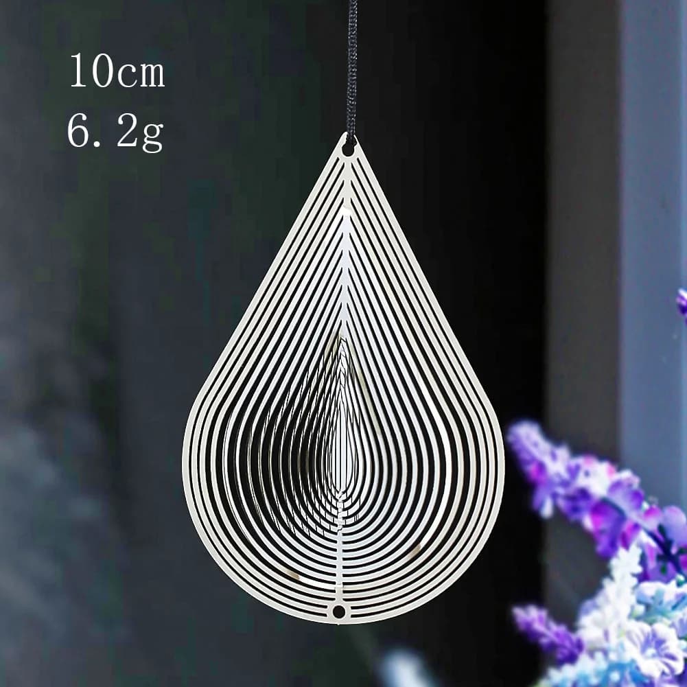 Spinner à Vent en Forme de Goutte d'Eau, en Acier Inoxydable, 3D, Effet Fluide, Tendance, Attrape-ve