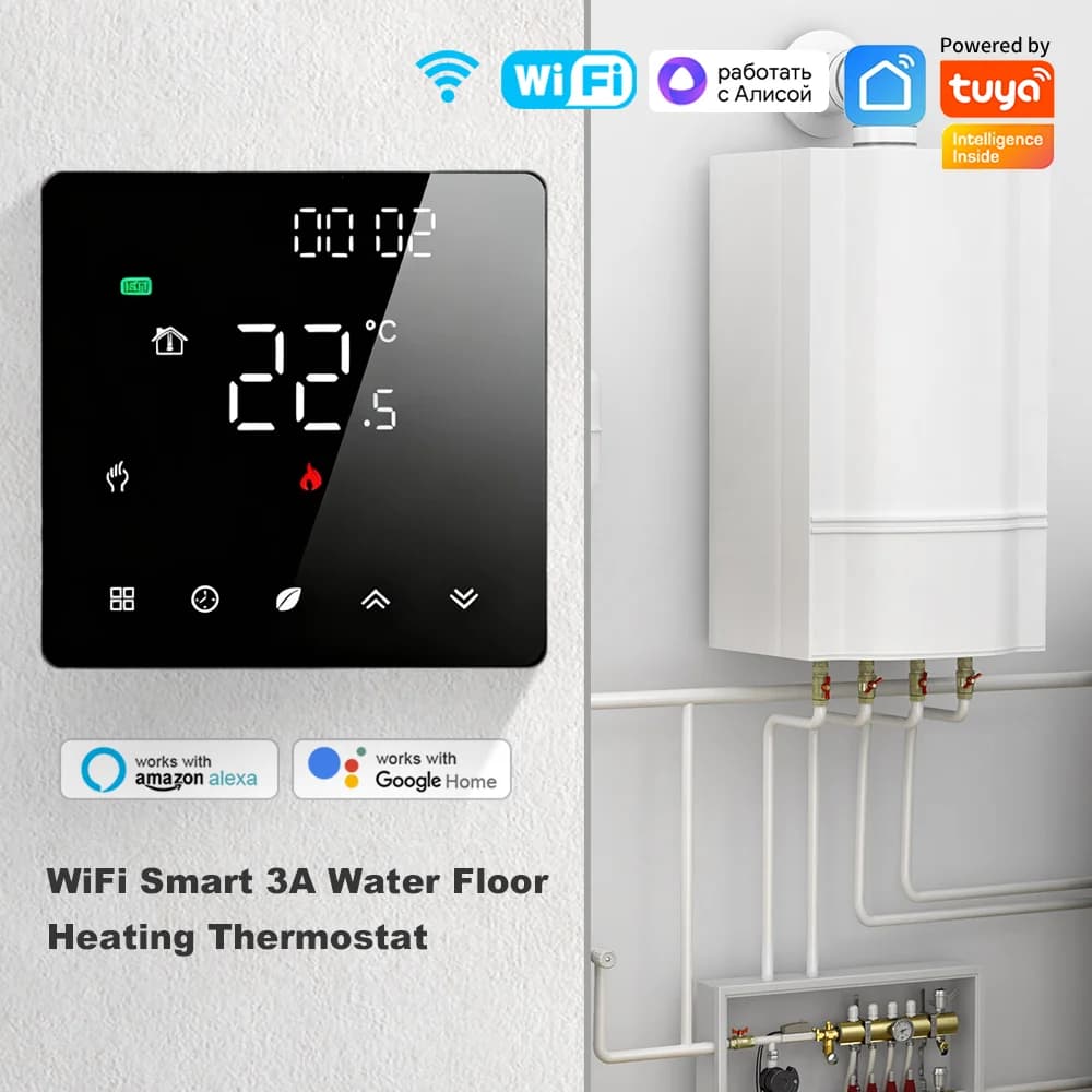 Nouveau thermostat intelligent WIFI, contrôleur de température programmable pour chaudière à eau, ch