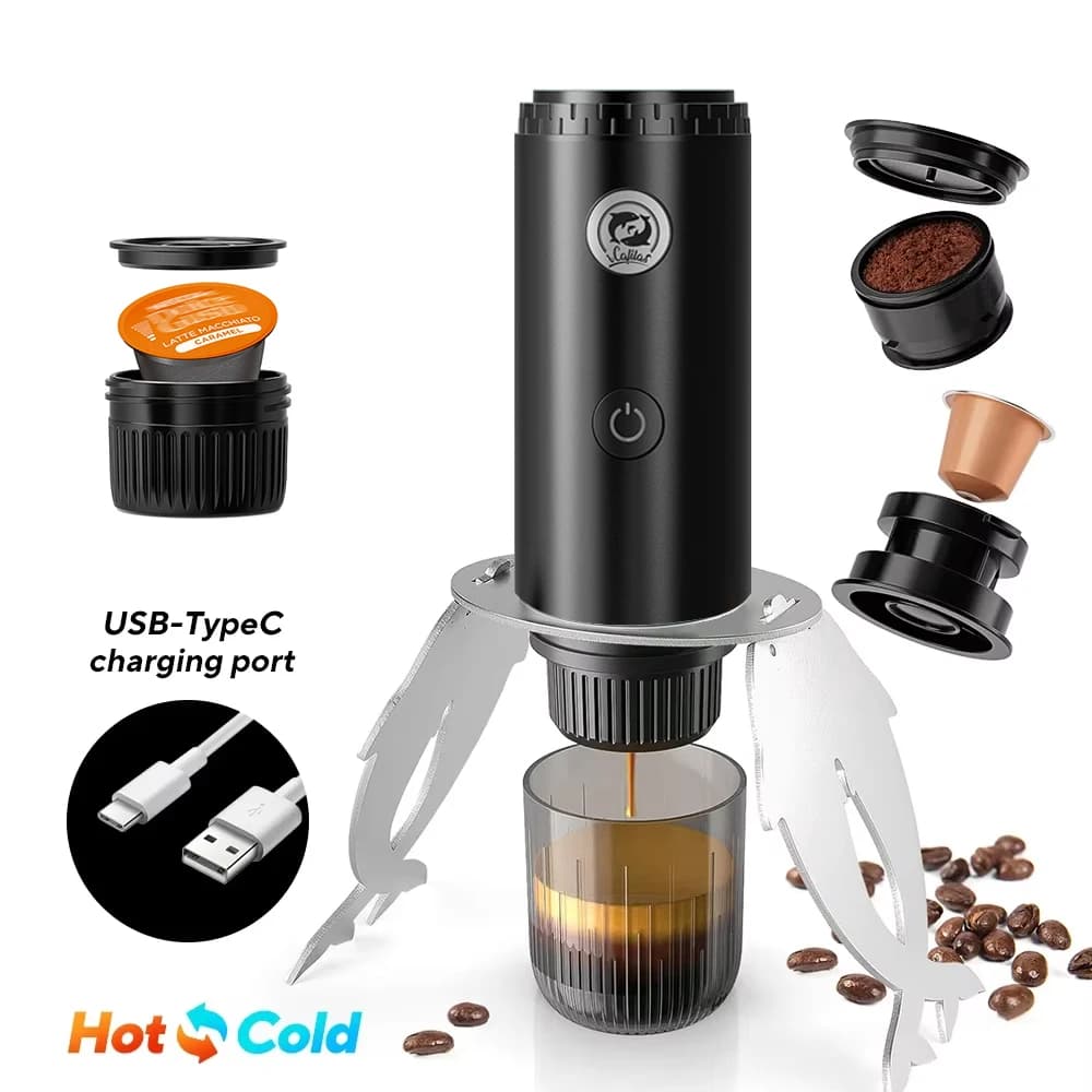 Machine à café expresso portable électrique iCafilas 3-en-1 pour voiture, maison et camping