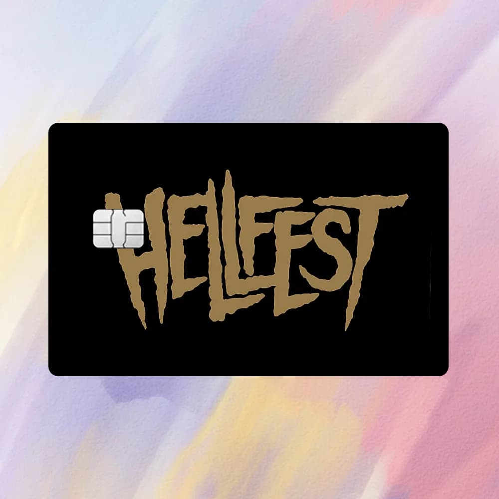 Hellfest autocollants pour débito carte de crédit Anime dépenser ou sauver coque drôle On Off Ultra