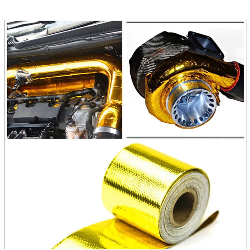 Bouclier thermique auto-adhésif de 5m, bande isolante pour Tube d'échappement automobile, barrière t
