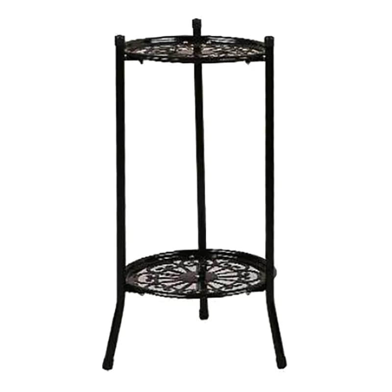 Étagère de support de plante en métal élégant à deux couches, porte-plante en pot, supports de pot d
