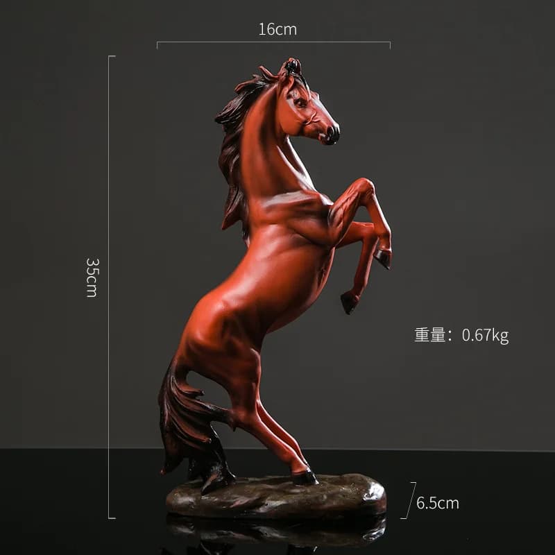 Sculpture de cheval de Style européen, Statue d'animal en résine, décoration, cadeau Souvenir, salon