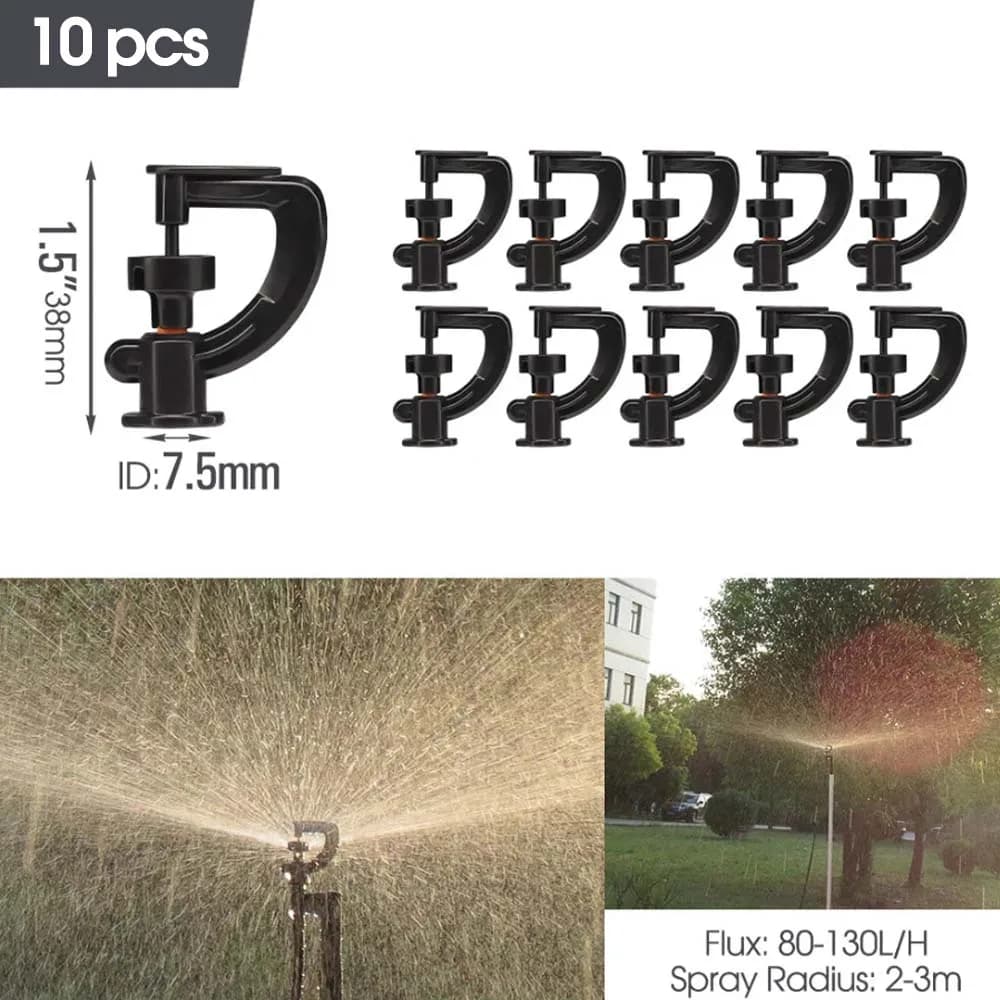24 types de dispositif d'arrosage de jardin 90 ° 180 ° 360 ° Buse d'irrigation à Suspension de