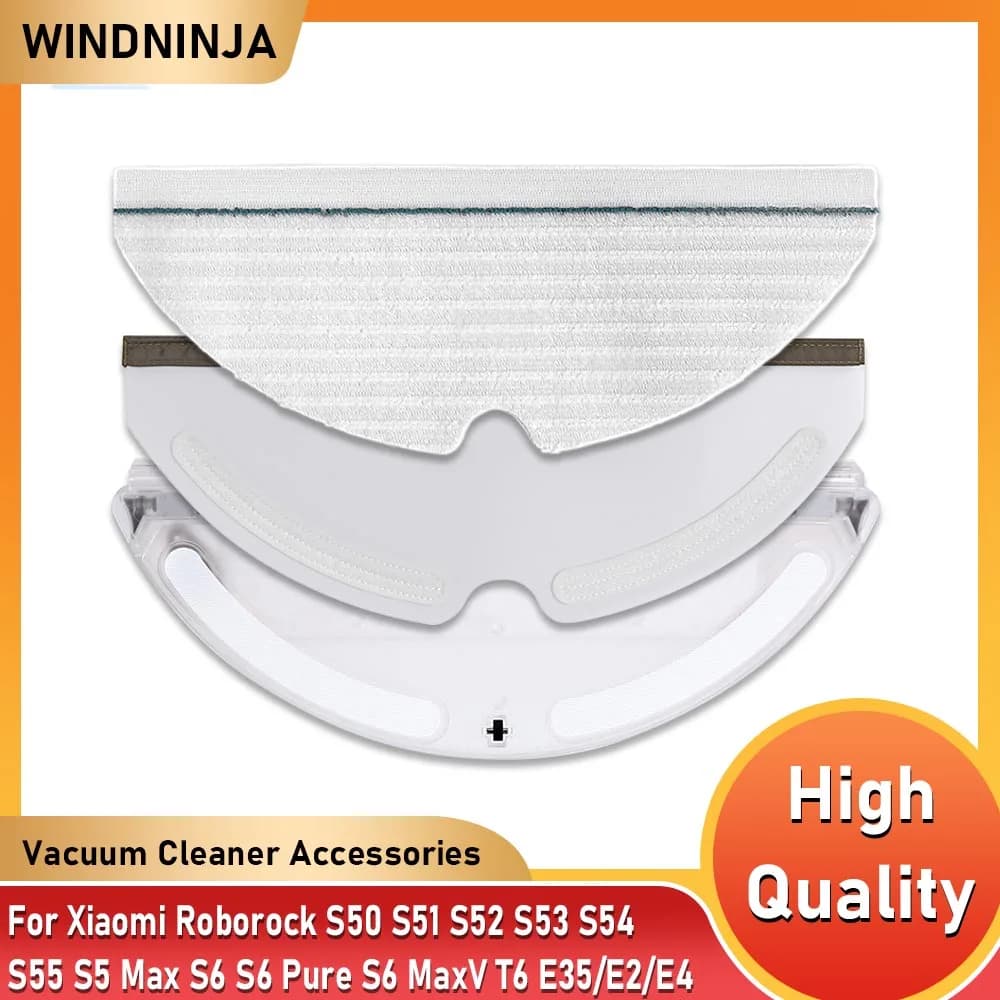 Lingettes de rechange et support pour lingettes avec réservoir d'eau pour Xiaomi Roborock S50 S53 S5