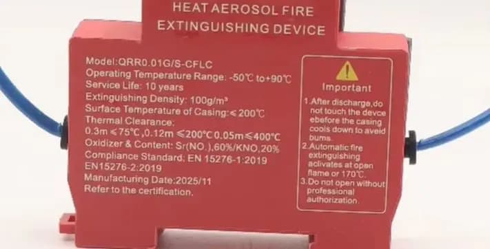 Système automatique d'extinction d'incendie : 170 ° Activation automatique et double buses pour syst