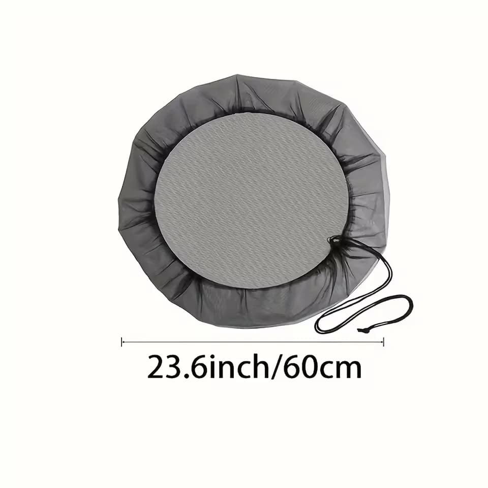 Couverture de réservoir de récupération d'eau de pluie avec filet et cordon de serrage pour barils d
