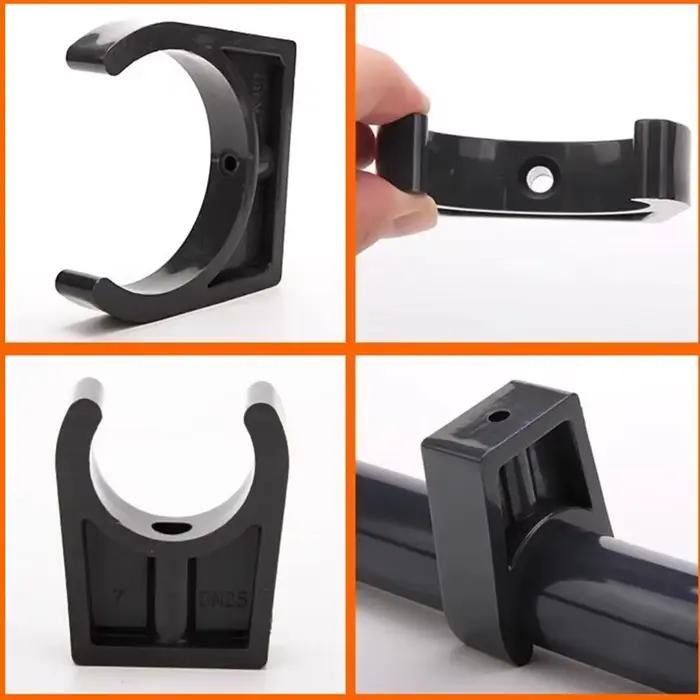 Colliers de serrage en PVC, 20/25/32/40/50/63/75/90/110mm, Clip de tuyau ouvert, Support de collier de serrage fixe, raccords de tubes d'irrigation de jardin
